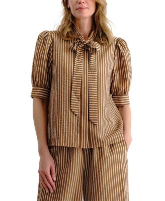 Women's Peggy Striped Seersucker Blouse