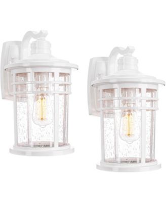 Outdoor Porch Lights Wall Mount 11.81 inches, Outdoor Light Fixtures Sconces Wall Lighting with Seeded Glass Waterproof