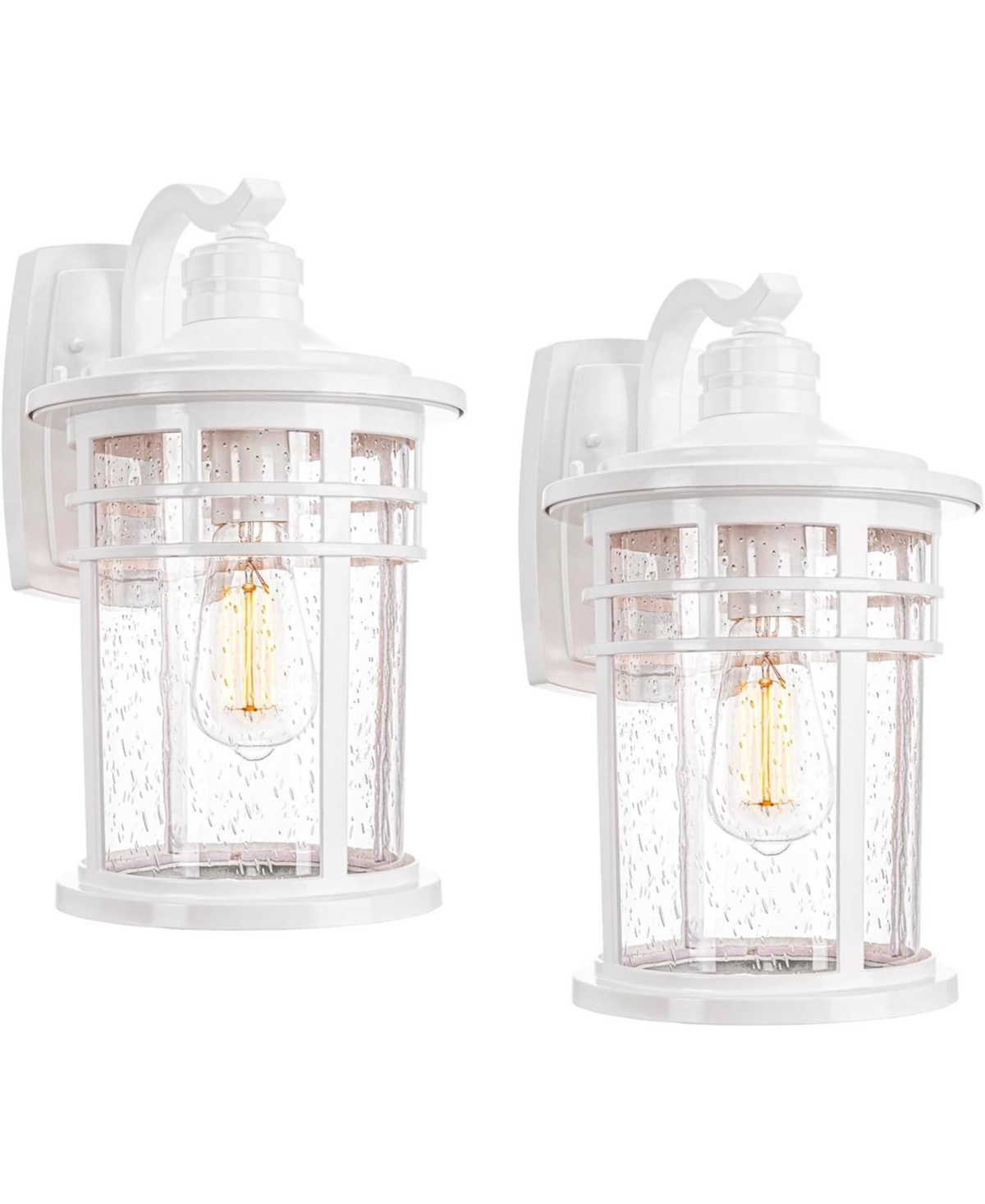 Darkaway Outdoor Porch Lights Wall Mount 11.81 inches, Outdoor Light Fixtures Sconces Wall Lighting with Seeded Glass Waterproof