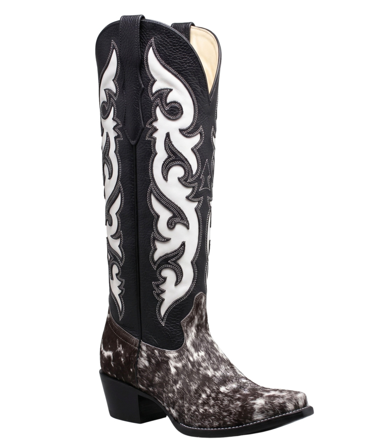 Nortalie Women's Luna Western Pointed-Toe Laser-Cut Boots - Brown