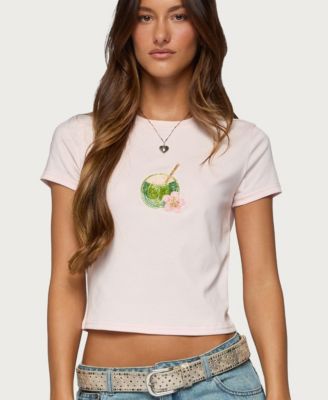 Women's Coconut Beaded T Shirt