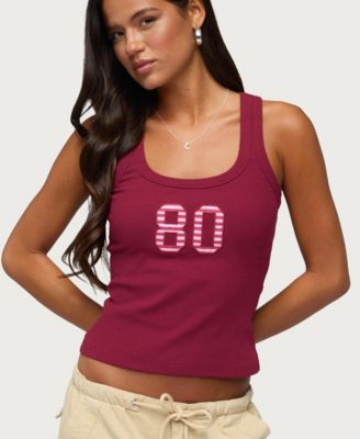Women's 80 Ribbed Scoop Neck Tank Top