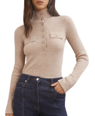 Women's Elly Long-Sleeve Mock-Neck Wool Sweater