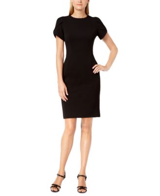 Tulip-Sleeve Sheath Knee-length Dress 