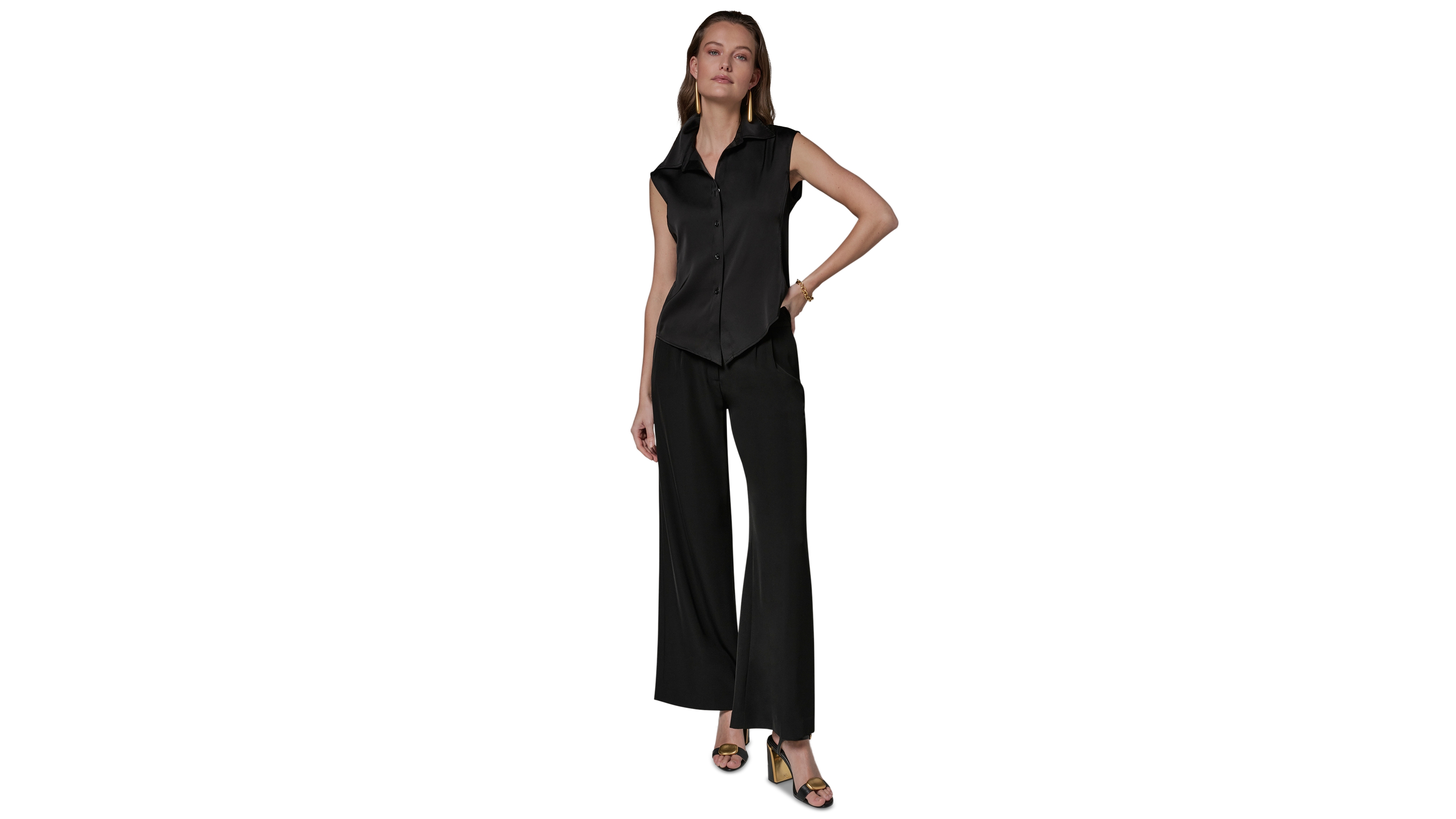 Donna Karan New York Petite Button-Front Shirt