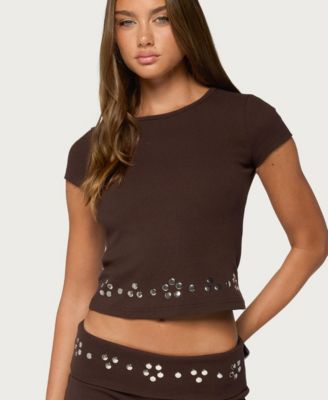 Women's Fontey Studded Ribbed Top