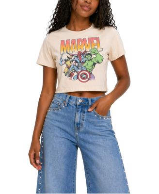Women's Spider-Man Cropped Graphic T-Shirt