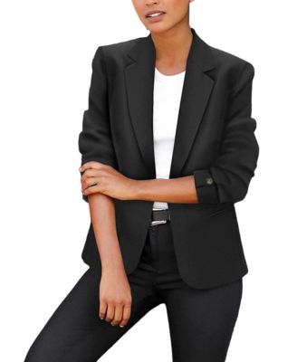 Women's Classic Tailored Single-Button Blazer