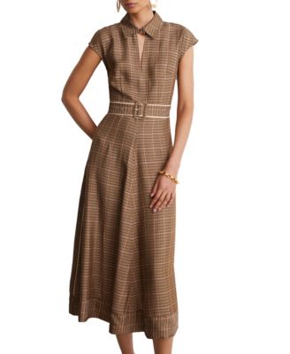 Women's Sammie Plaid A-Line Midi Dress