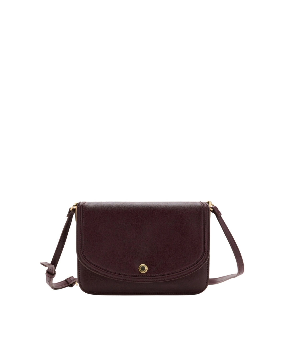 Mango Women's Square Adjustable Faux Leather Crossbody Bag - Burgundy