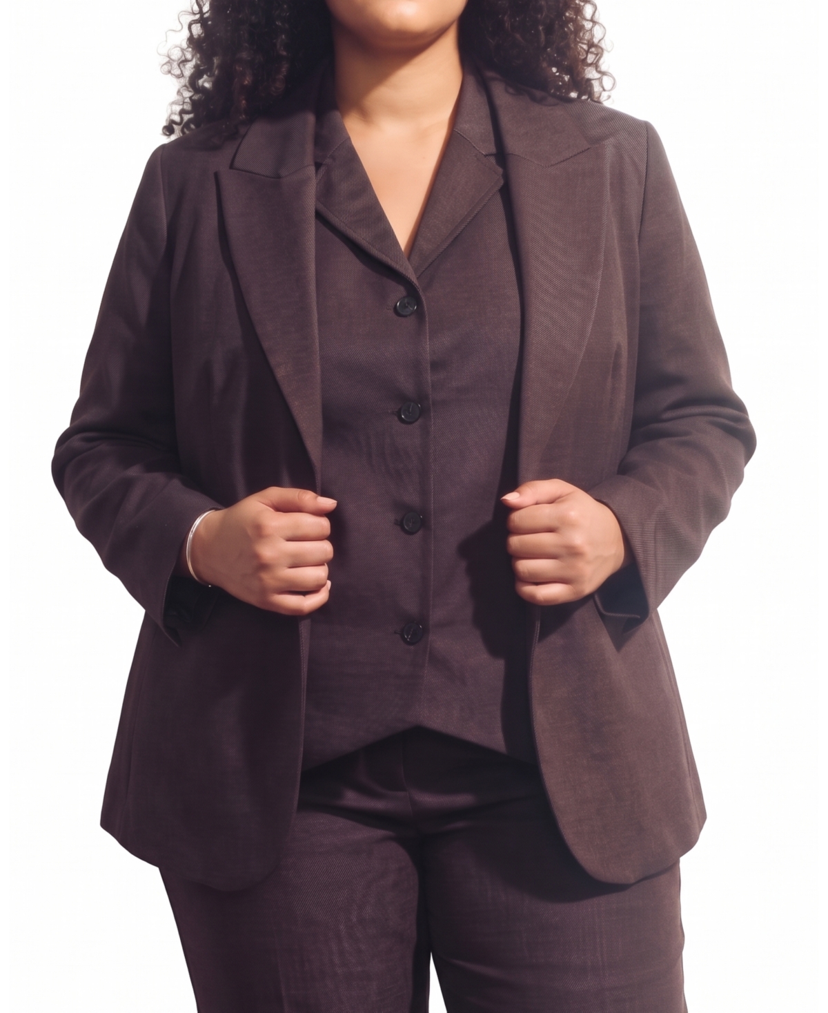 Percy Denim Look Blazer - Espresso - M_18-20 / Espresso