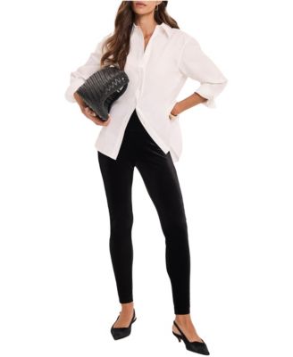 Women's High-Waisted Velvet Leggings