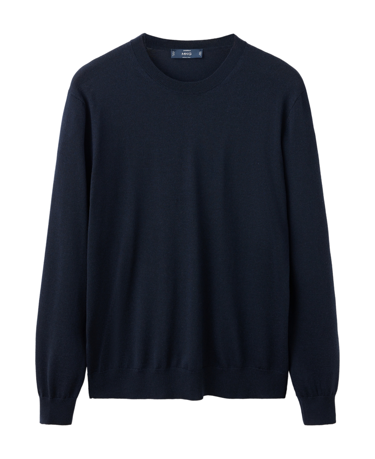 Mango Men's Willy 100% Wool Crewneck Sweater - Navy