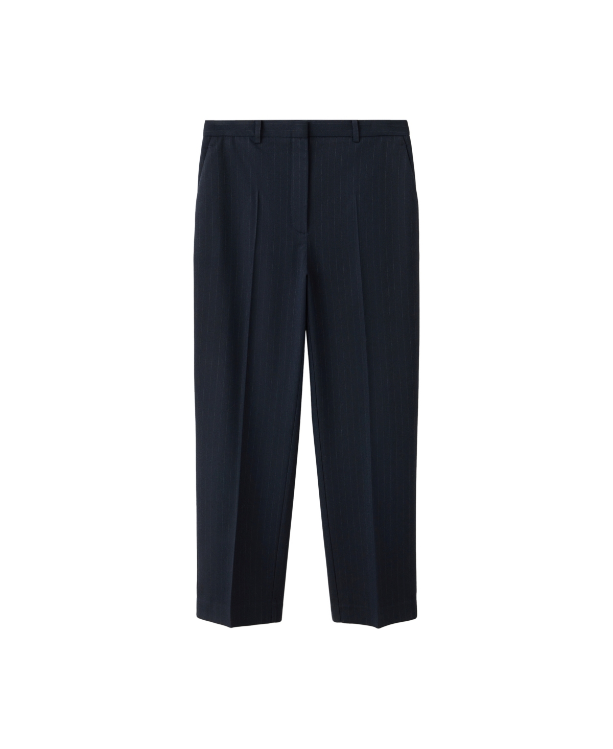 Mango Women's Chalk-Stripe High-Rise Straight Pants - Navy