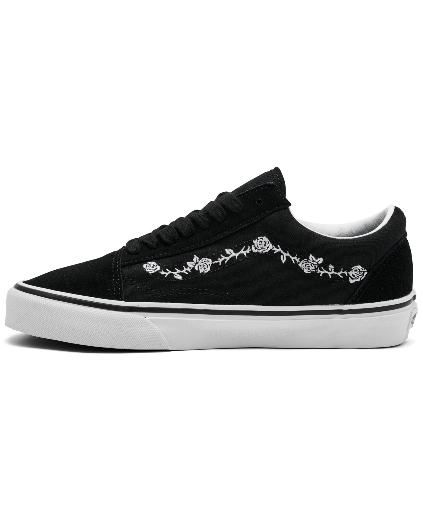 Женские кроссовки Vans Old Skool Rose & Thorns, цвет: Чёрный — фото 2