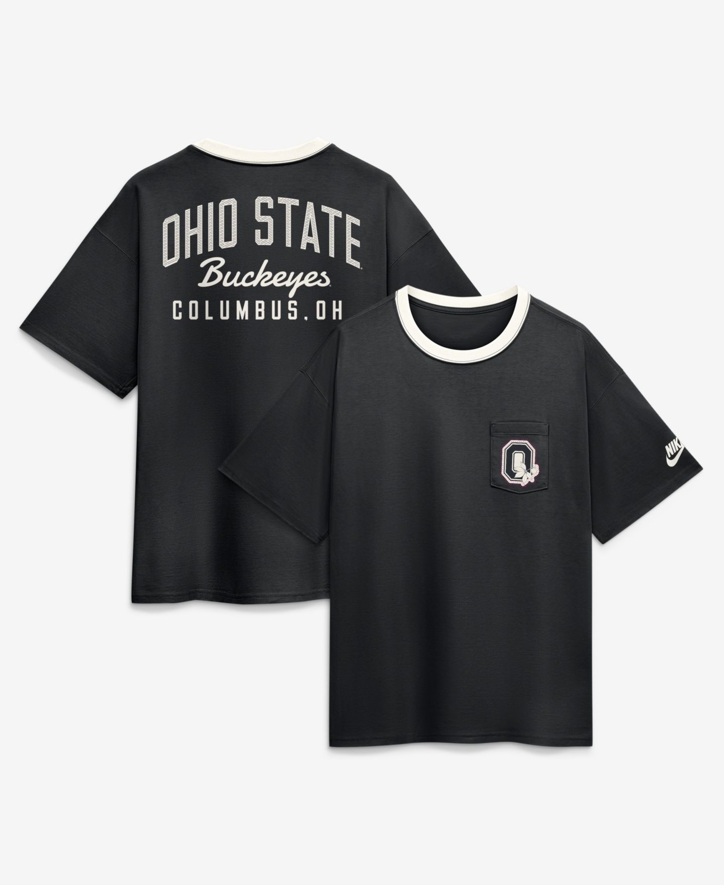 Мужская футболка Nike Black Ohio State Buckeyes Contrast Trim Legacy Max90 Pocket — фото 1