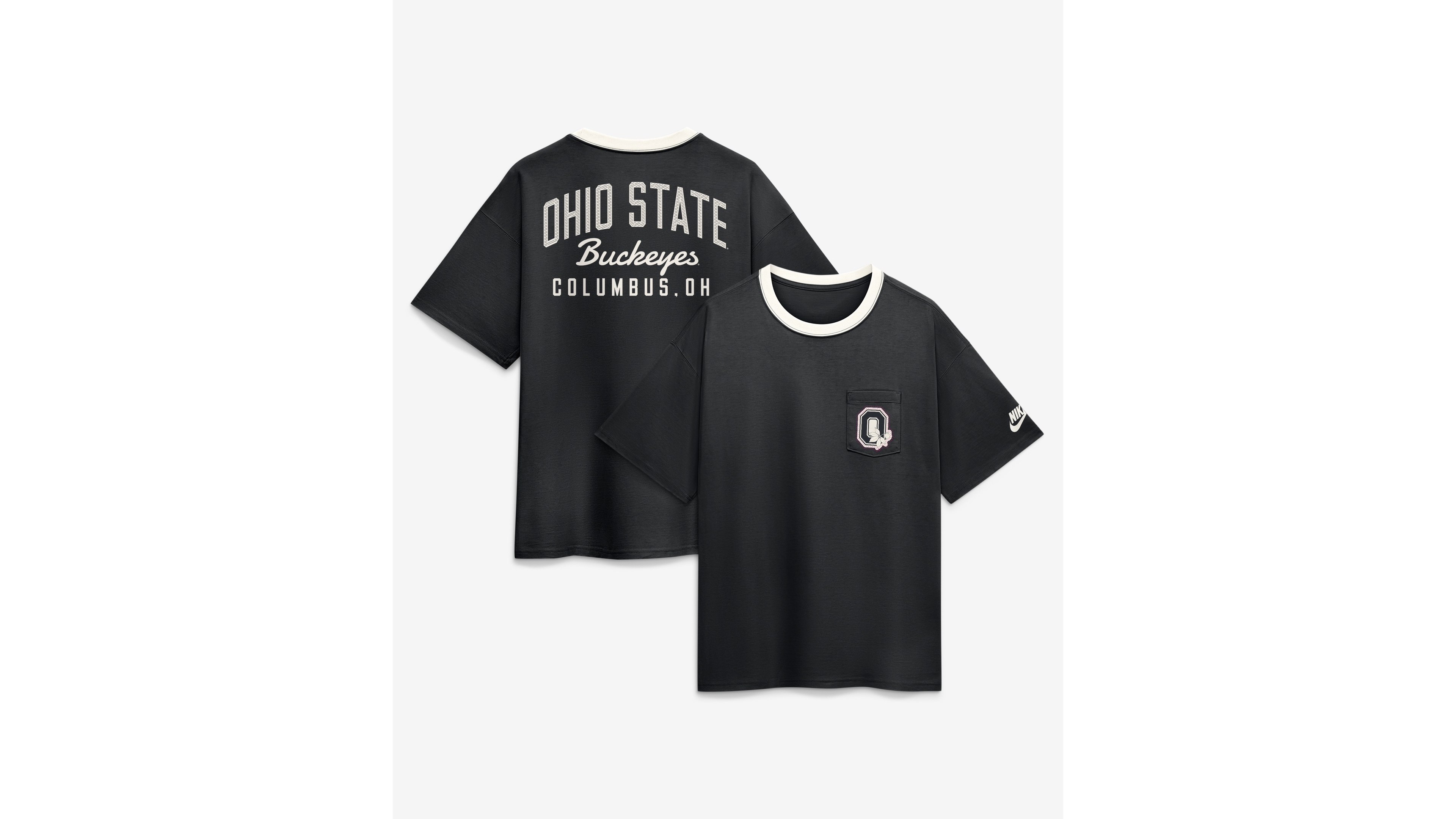Nike Men's Black Ohio State Buckeyes Contrast Trim Legacy Max90 Pocket T-Shirt
