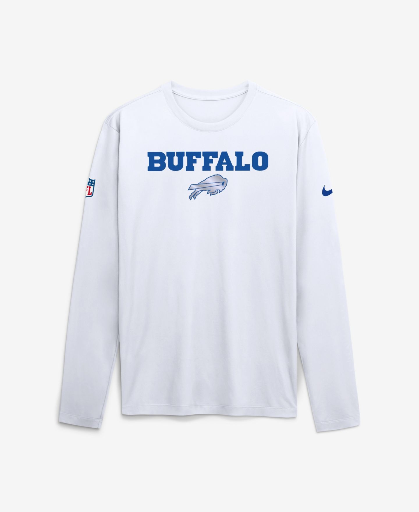 Мужская футболка Nike White Buffalo Bills Rivalries Collection Sideline Legend Long-Sleeve — фото 3