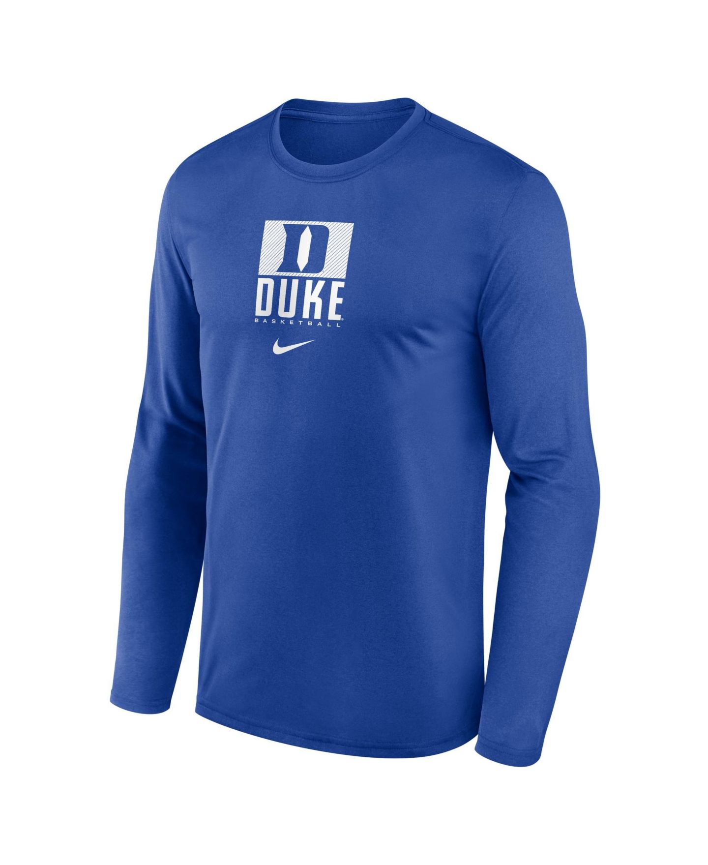 Мужская футболка Nike Royal Duke Blue Devils Courtside Legend Dri-FIT Long-Sleeve — фото 3