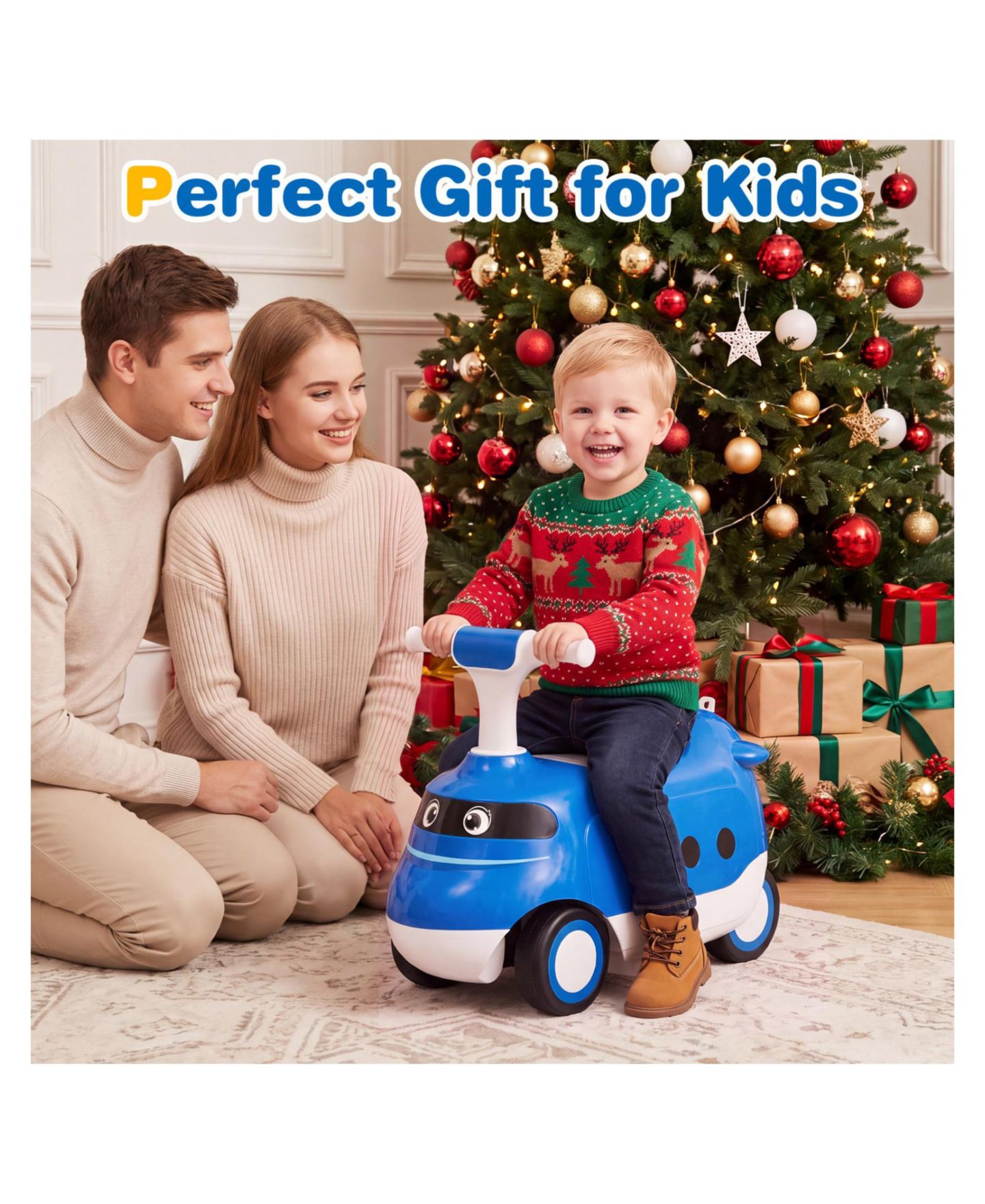 Детская игрушка Mecale 2-in-1 Toddler Ride-On Push Car with Under-Seat Storage, 33 lbs. Capacity, 1–3 года, цвет: Синий — фото 10
