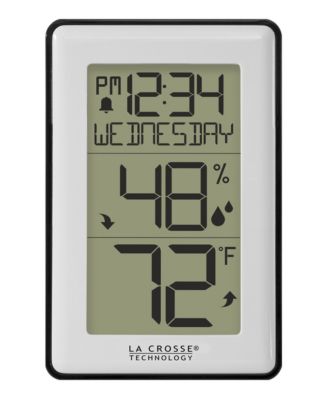 4.29" Indoor Temperature and Humidity Alerts Tabletop Clock
