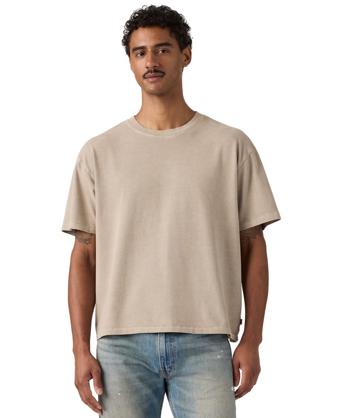 Levi's Men's Boxy Crewneck T-Shirt - Khaki
