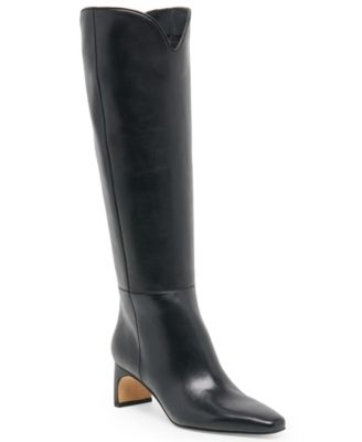 Women's Brion Narrow Calf Scallop Cut Blade Heel Tall Boots