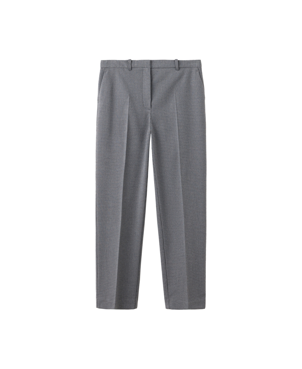 Mango Women's Chalk-Stripe High-Rise Straight Pants - Blue
