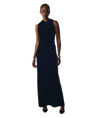 Women's Matera Velvet Cowl Neck Maxi Dress
