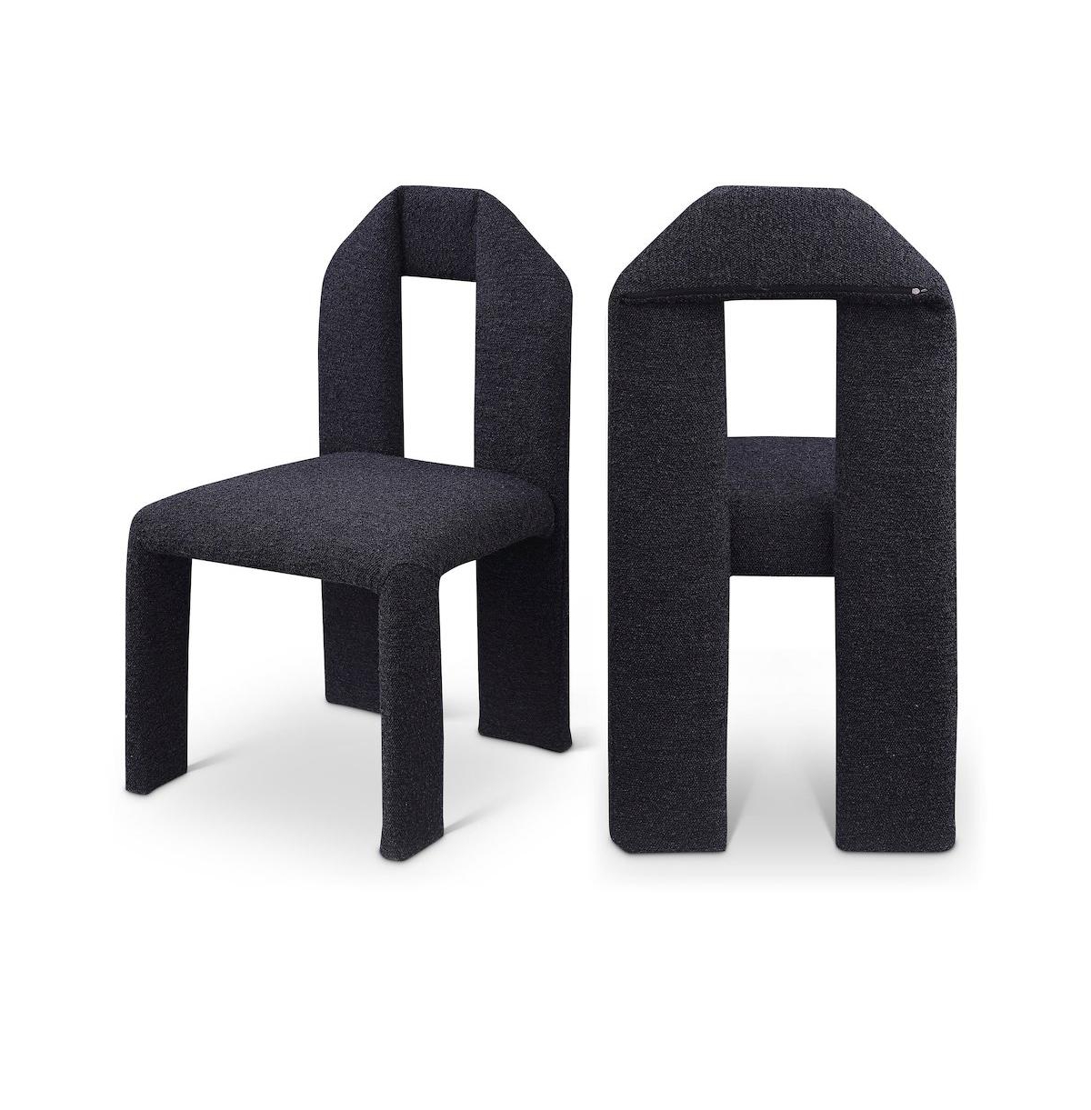 Meridian Furniture Bennett Boucle Fabric Dining Chair, Set of 2