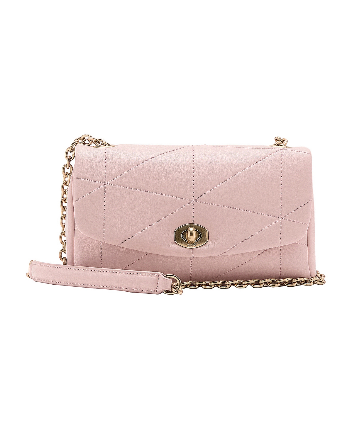 Mango Women's Kira Quilted Faux Leather Chain-Handle Crossbody Bag - Nude