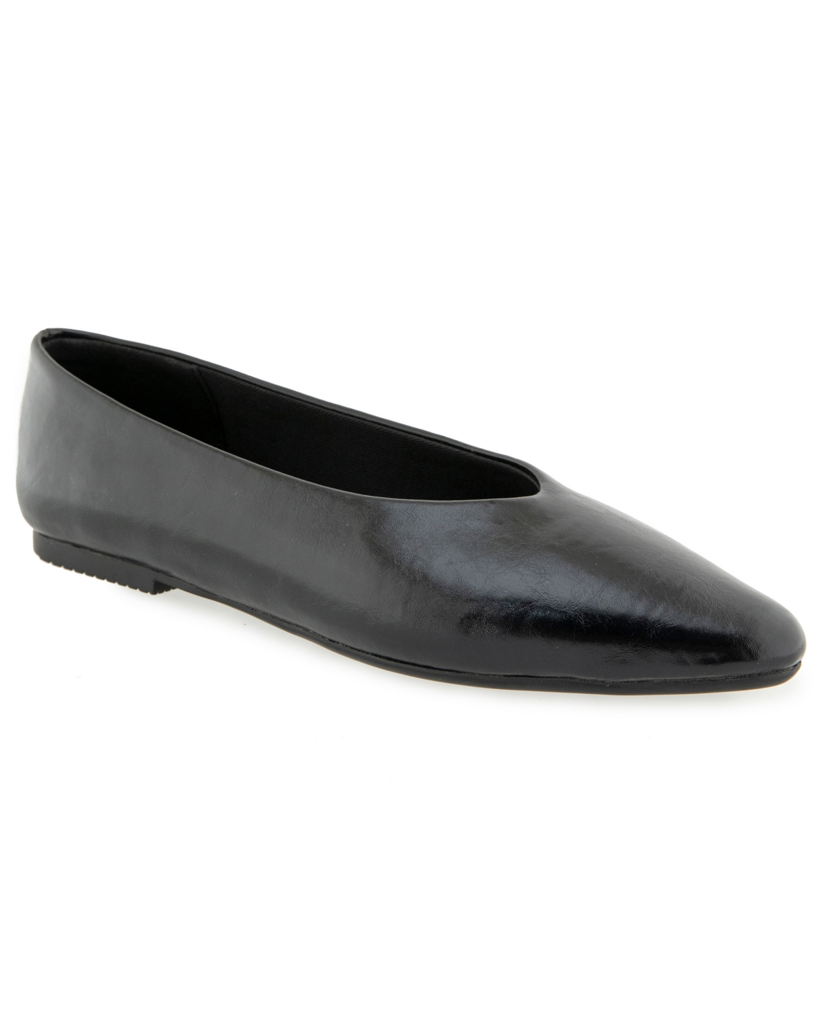 Kenneth Cole Reaction Women's Leonore Pointed Toe Ballet Slip-On Flats - Black