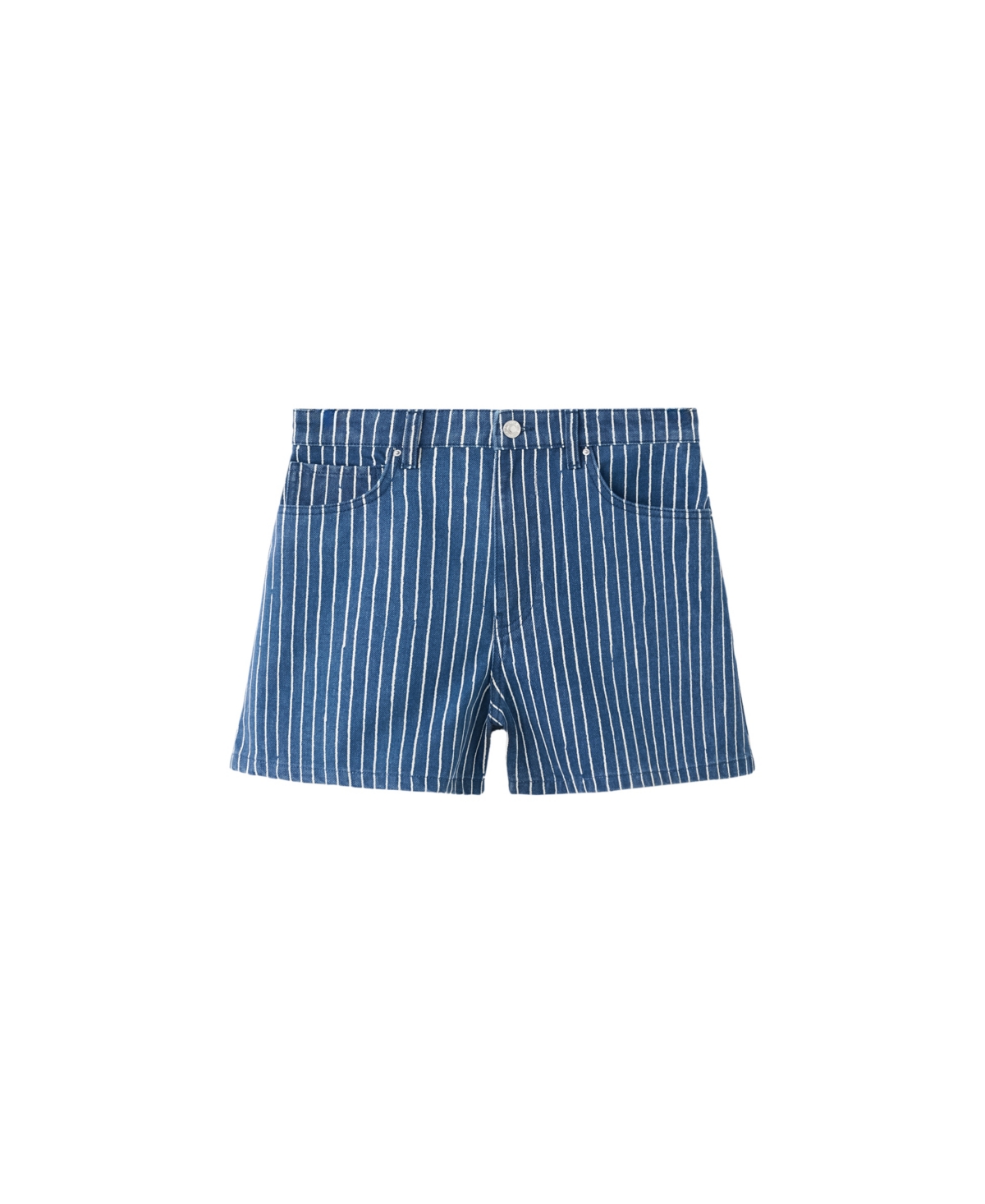 Mango Women's High-Rise Denim Shorts, 3.35" Inseam - Blue