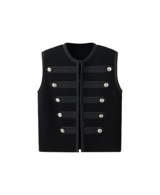 Women's Napoleonic Sleeveless Knit Vest