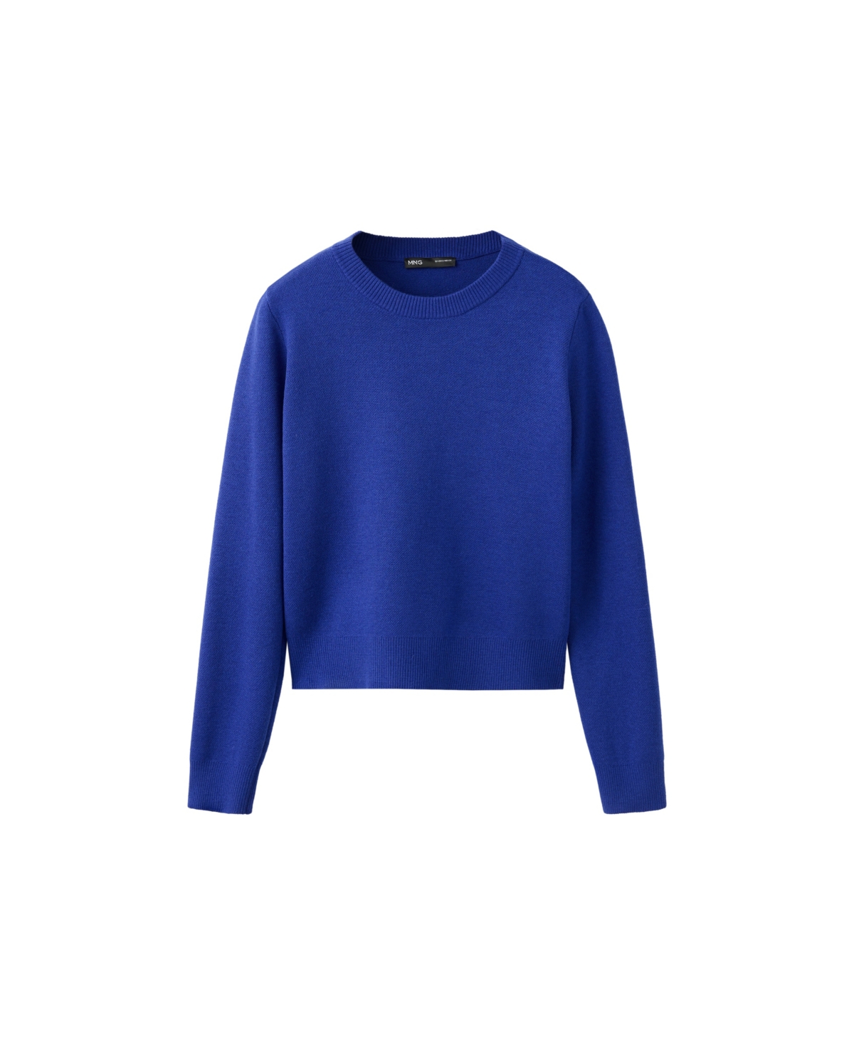 Mango Women's Argyle-Print Fine-Knit Sweater - Vibrant Blue