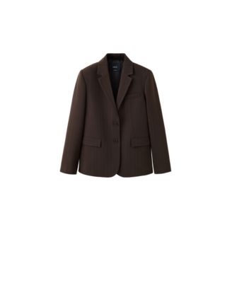 Women's Bergen Pinstripe Straight-Fit Blazer