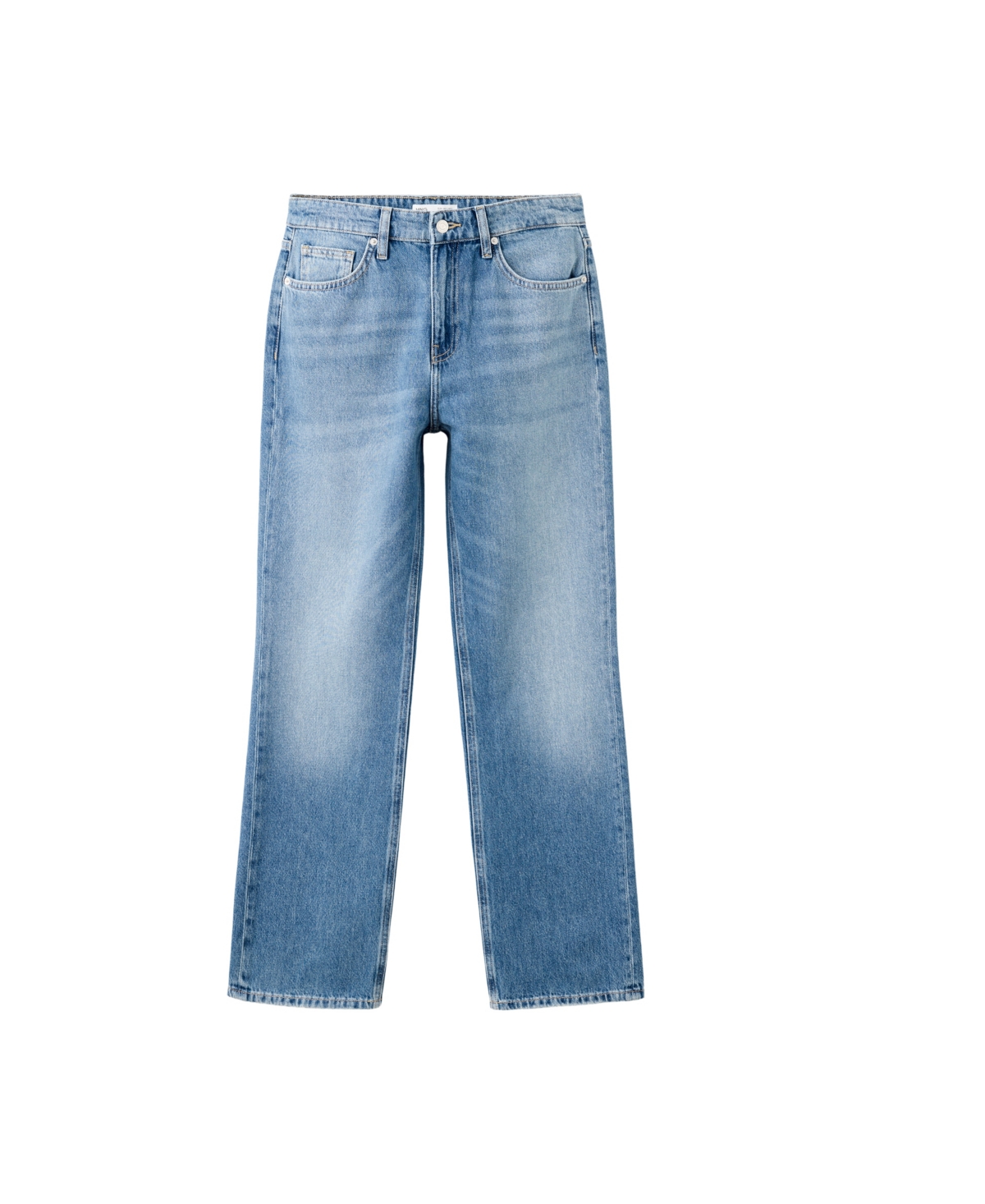 Mango Women's Matilda High-Rise Straight-Leg Jeans - Medium Blue