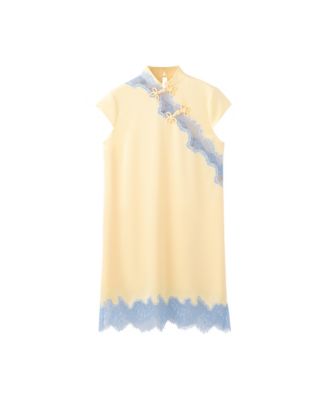 Women's Capsule Lace Mock Neck Mini Dress