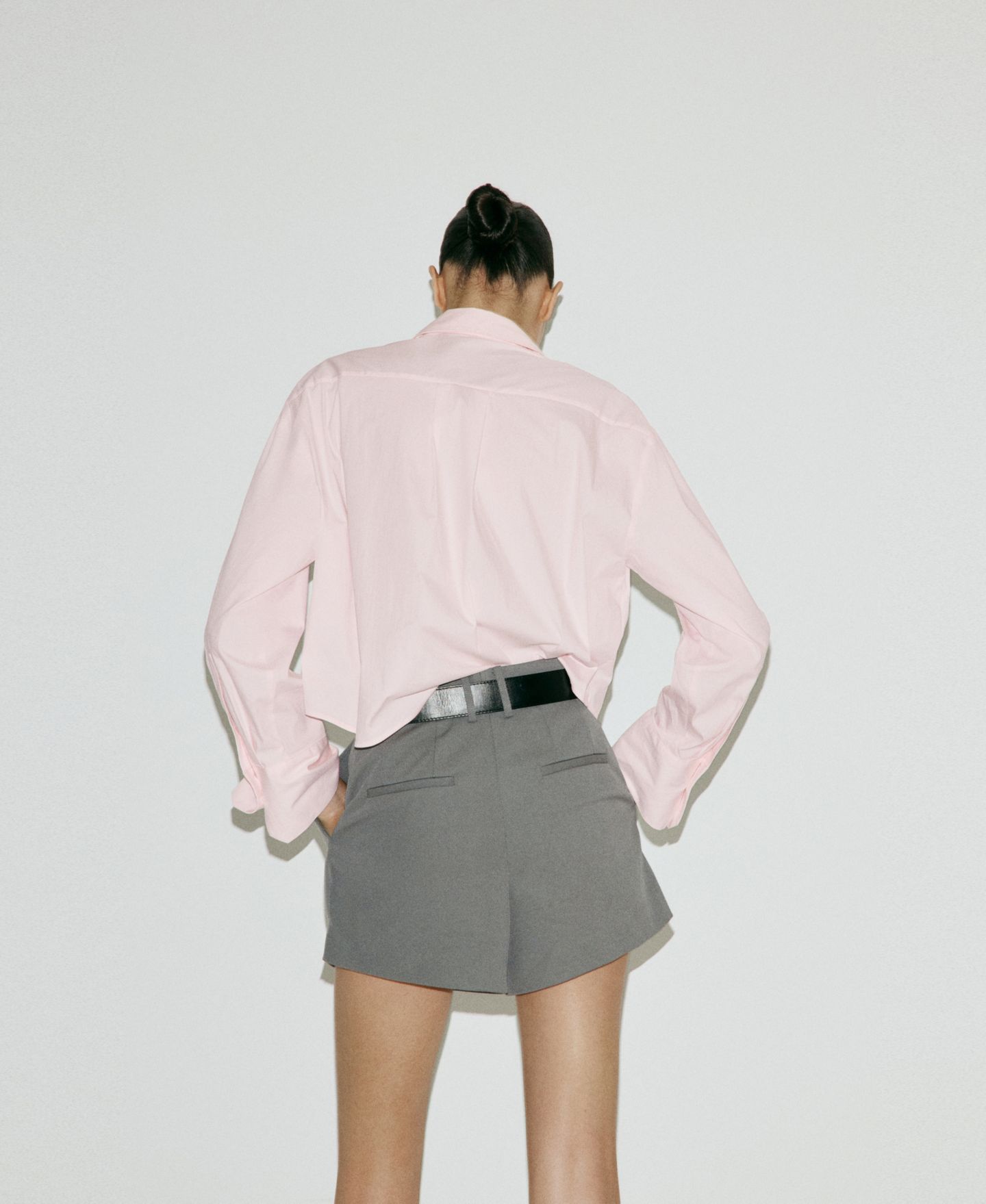 Женский топ Mango Asymmetrical Concealed-Button Cotton-Blend, цвет: Розовый — фото 3