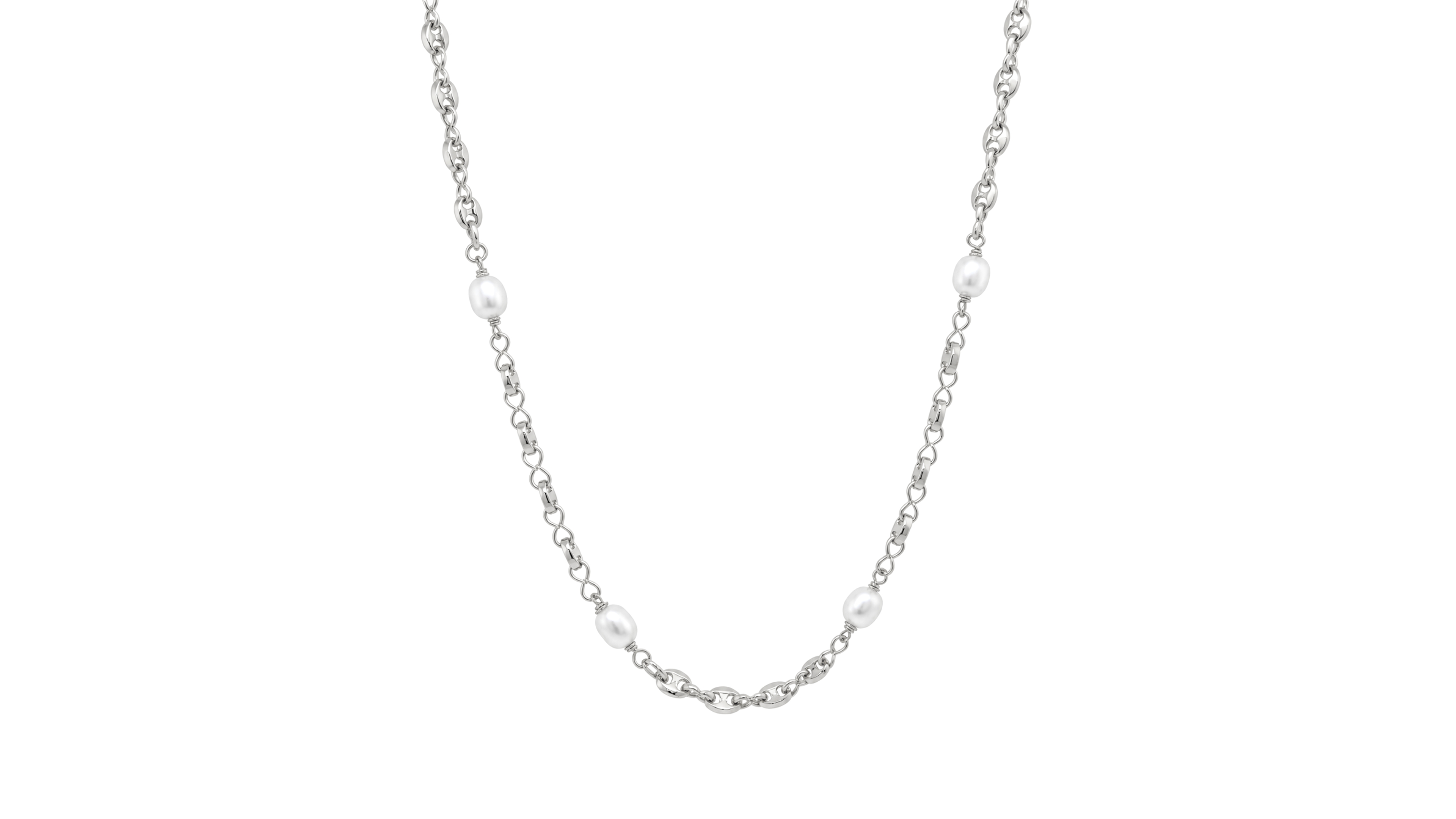 And Now This White Imitation Pearl Necklace