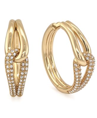 Crystal knot hoop earring