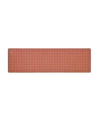 Windowpane Check Kitchen Wellness Mat, 18" x 60"