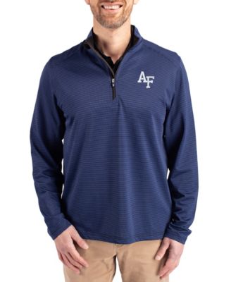 Men's&nbsp;Blue Air Force Falcons Virtue Micro Stripe DryTec Quarter-Zip Pullover