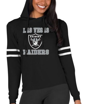 Women's Black Las Vegas Raiders Marathon Lightweight Lounge Pullover Hoodie