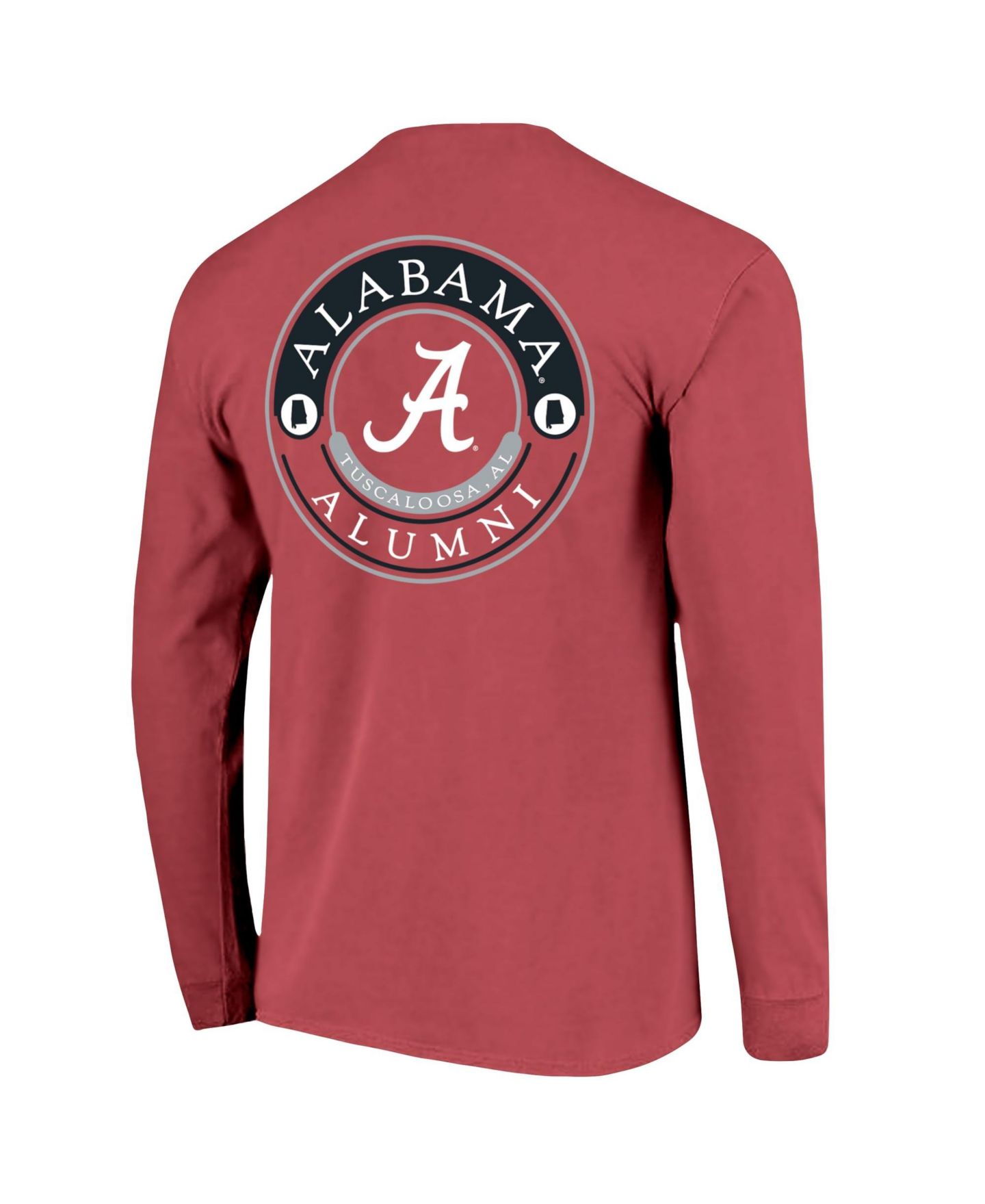 Мужская футболка Image One Crimson Alabama Crimson Tide Circle Seal Alumni Long-Sleeve — фото 3