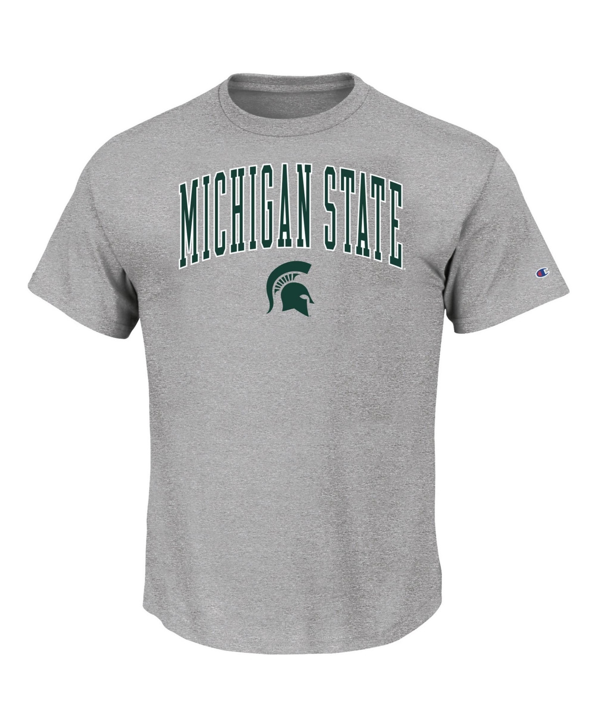 Champion Men's Heather Gray Michigan State Spartans Champion Big Tall Team Arch Over Wordmark T-Shirt - Heather Gray