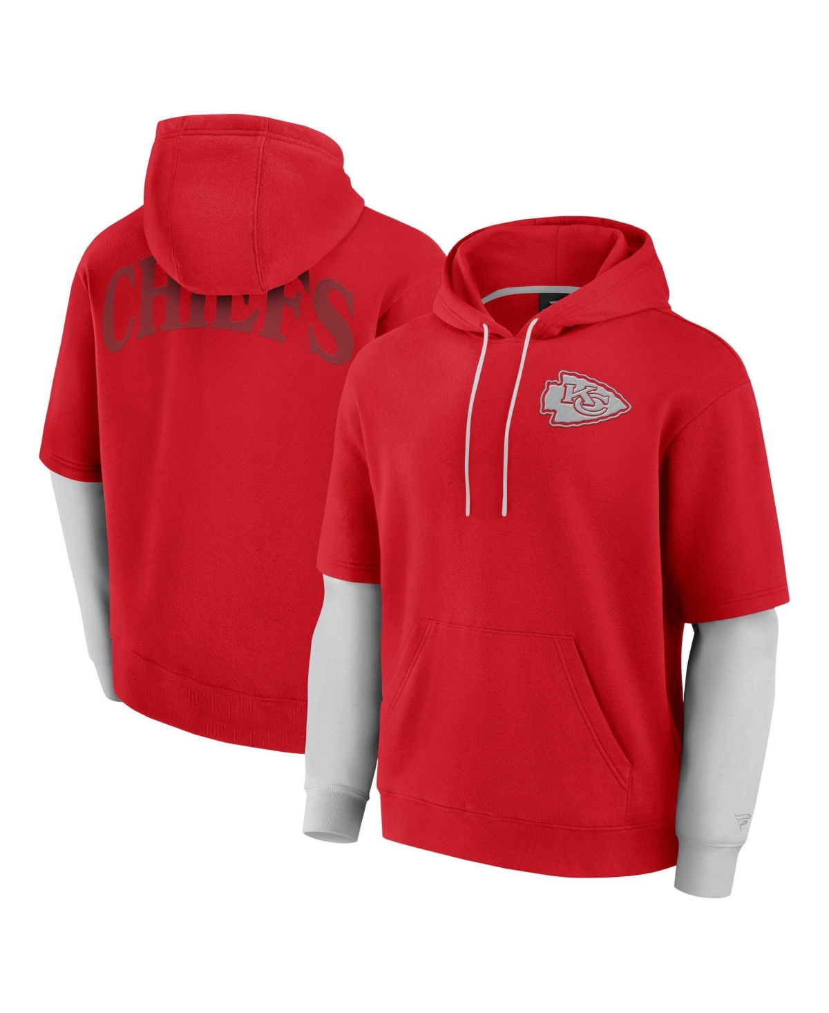 Fanatics Men's and Women's Red Kansas City Chiefs Sleek Elements Pullover Hoodie - Red