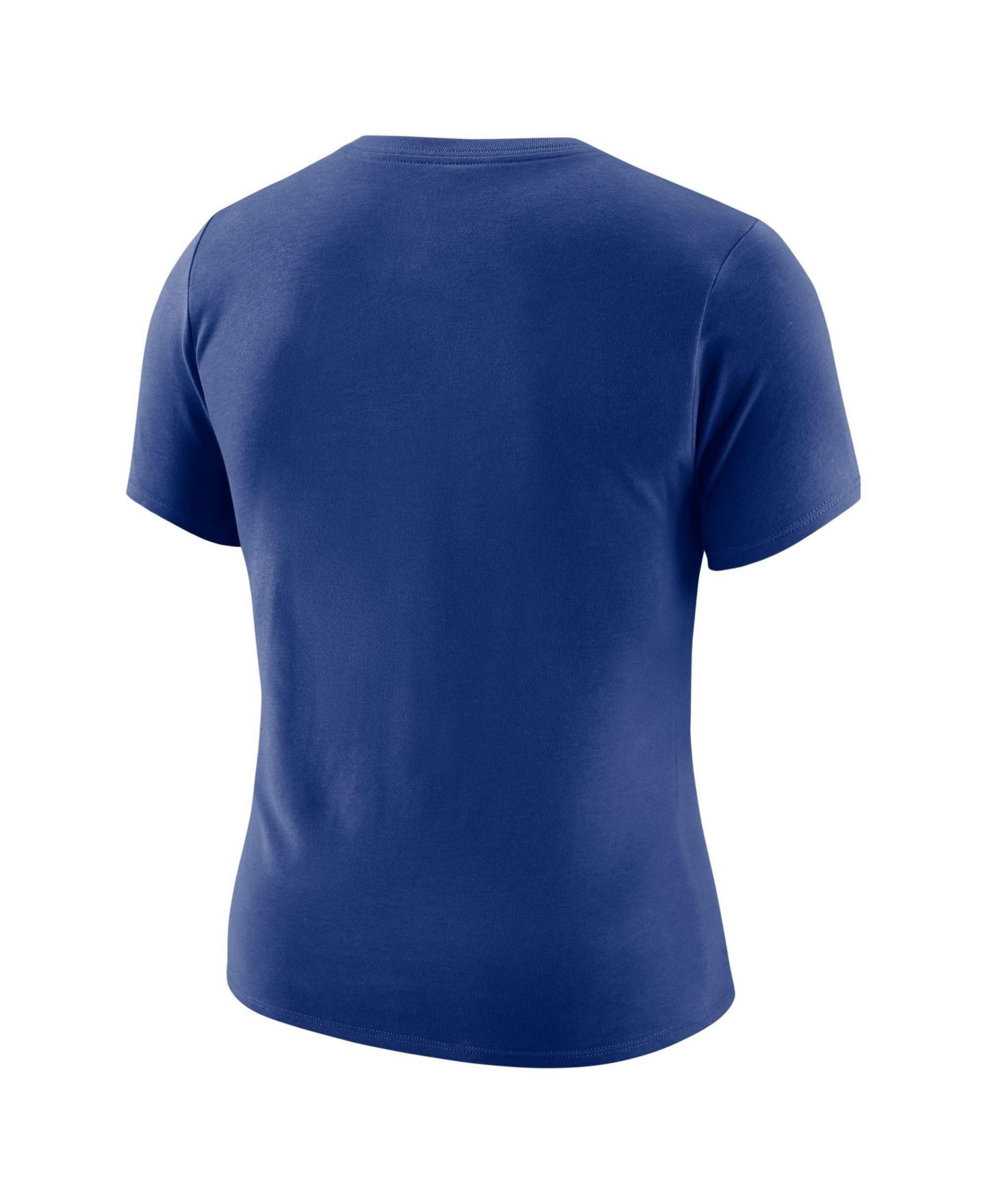 Женская футболка Nike Royal Golden State Warriors Courtside Modest Cropped Tri-Blend — фото 3