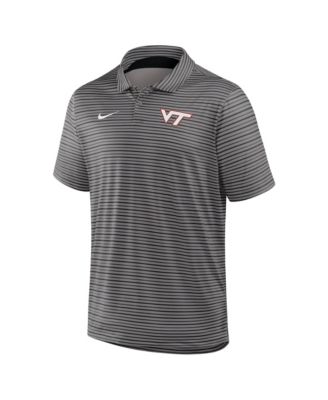 Men's Black Virginia Tech Hokies Dri-FIT Tour Stripe Polo Shirt