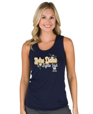 Women's Navy Notre Dame Fighting Irish Marathon Racerback Tank Top
